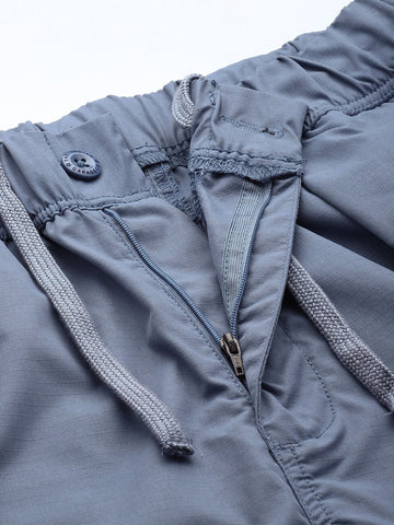 Men's Blue Loose Fit Utility Cargo