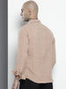 Men's Brown Slim Fit Striped Casual Shirt