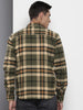 Men's Green Regular Fit Checked Casual Shirt