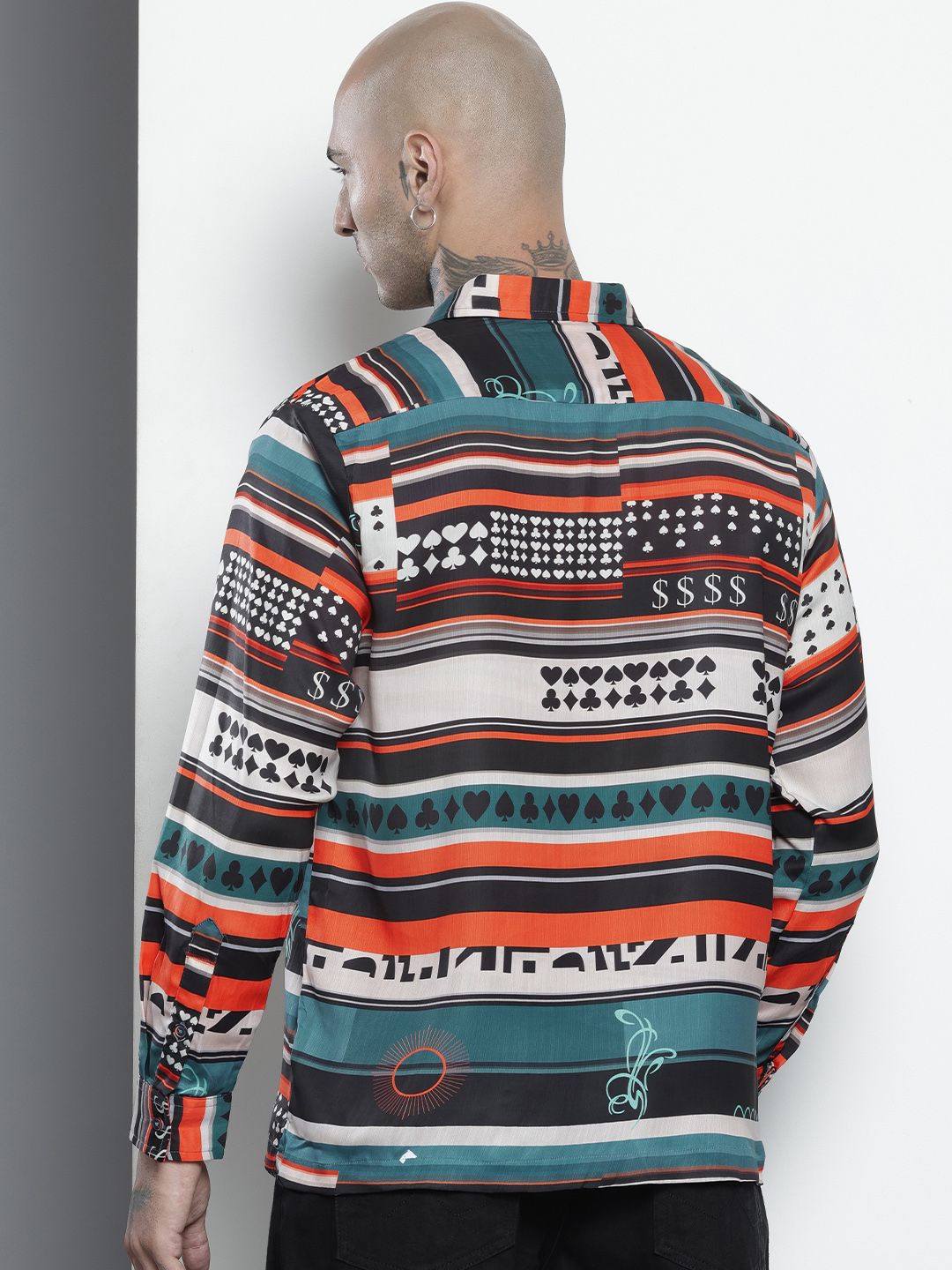 Men's Multicolor Relaxed Fit Printed Resort Wear Shirt