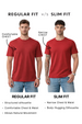 Men's Blue Slim Fit Striped Casual T-Shirt