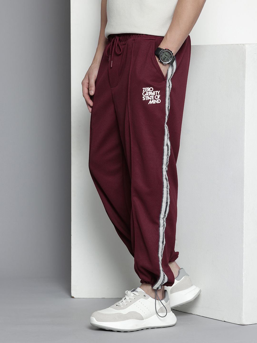 Men's Purple Relaxed Fit Street Joggers