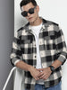 Men's Black Regular Fit Checked Casual Shirt
