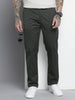 Men's Grey Regular Fit Casual Trousers