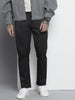 Men's Black Regular Fit Casual Trousers