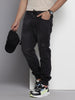 Men's Black Regular Fit Solid Stretchable Denim Joggers