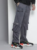 Men's Grey Relaxed Fit Street Joggers