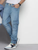 Men's Blue Regular Fit Utility Jeans