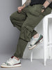 Men's Olive Relaxed Fit Street Joggers