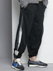 Men's Black Loose Fit Textured Street Wear Jogger