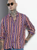 Men's Multicolor Relaxed Fit Aztec Resort Wear Shirt
