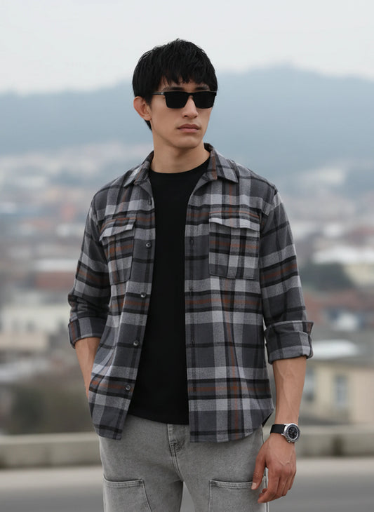 メンズウェア PREMIUM FLANNEL CHECK L/S SHIRT GRAY Gemini_Generated_Image_2qco132