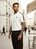 Men's Cream Slim Fit Textured Flat Knit T-Shirt