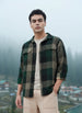 Men's Green Regular Fit Checked Casual Shirt