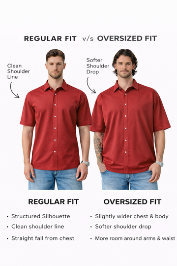 Men's White Oversized Fit Flat Knit Textured Shirt