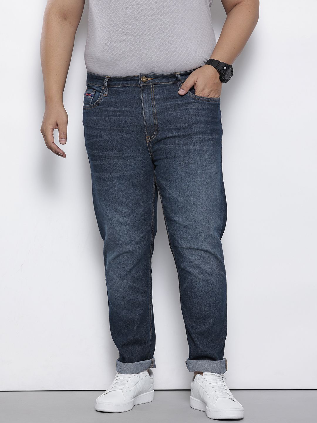 Men's Blue Slim Fit Casual Jeans