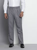 Men's Grey Relaxed Fit Formal Trousers