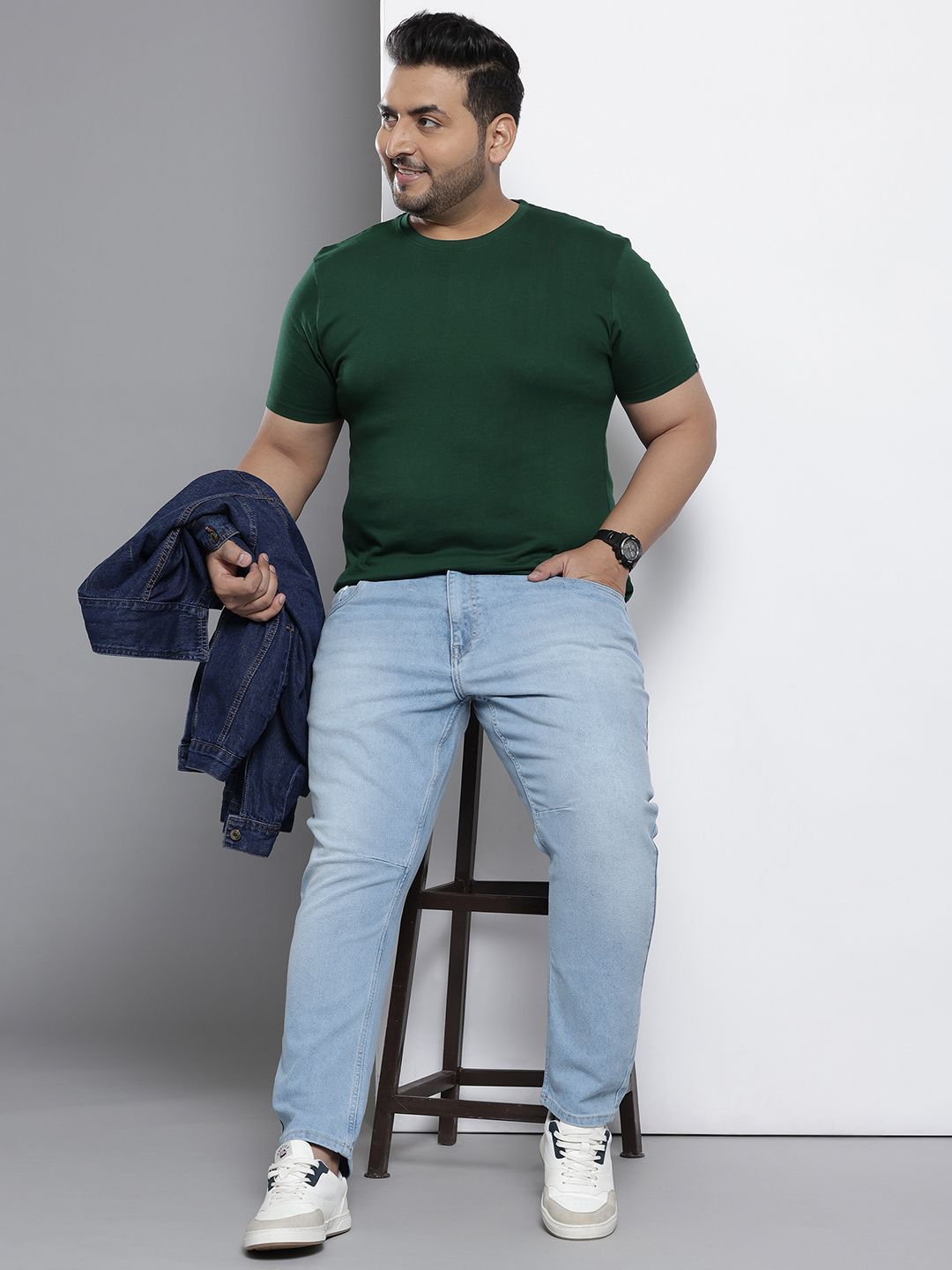 Men's Blue Carrot Fit Casual Jeans