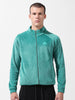 Men's Green Regular Fit Textured Casual Sweatshirt