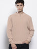Men's Beige Relaxed Fit Textured Street Sweatshirt