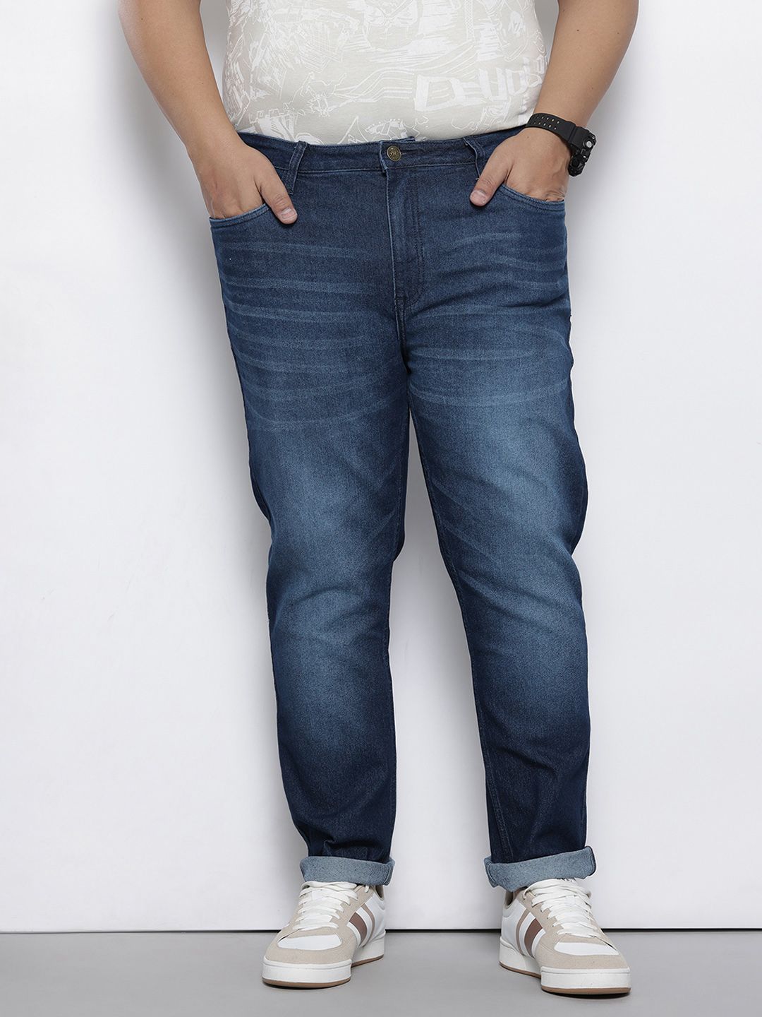 Men's Blue Slim Fit Casual Jeans