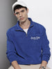 Men's Navy Blue Blue Relaxed Fit Textured Street Sweatshirt