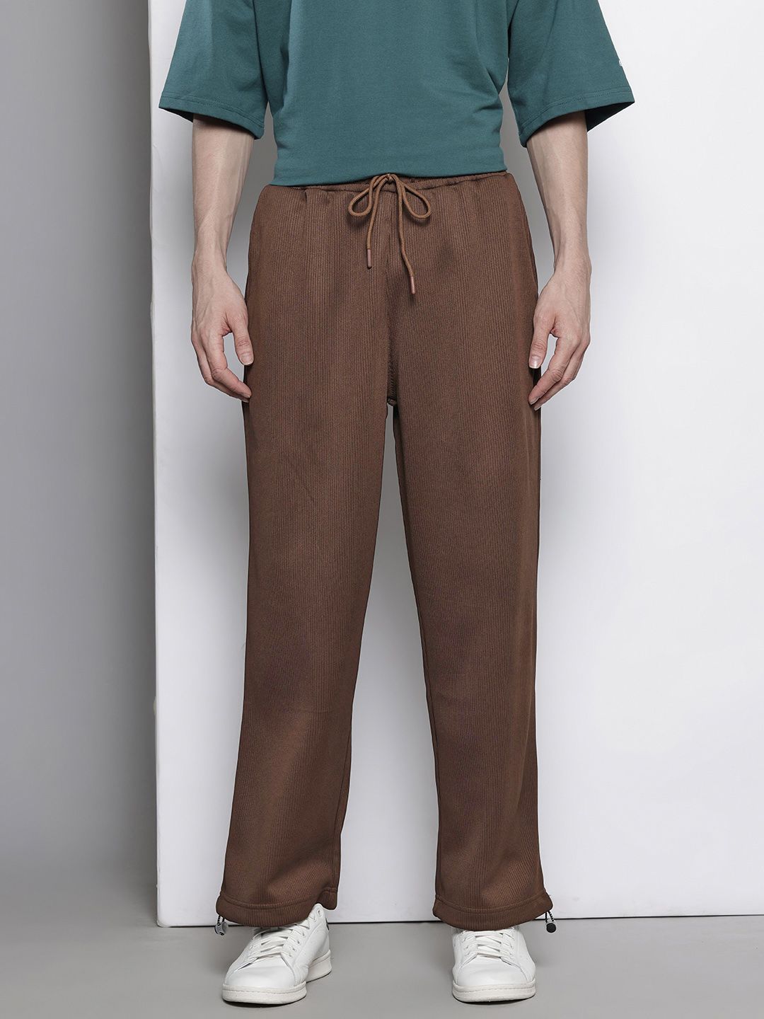 Men's Pink Relaxed Fit Street Joggers