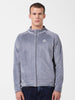 Men's Grey Regular Fit Textured Casual Sweatshirt