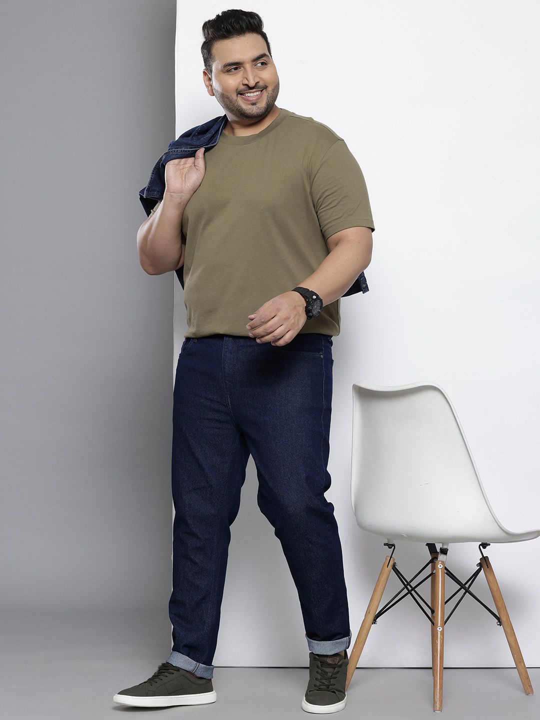 Men's Blue Slim Fit Casual Jeans