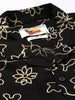 Men's Black Relaxed Fit Textured Resort Wear Shirt