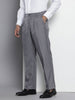 Men's Grey Relaxed Fit Formal Trousers