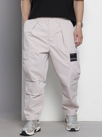 Men's Grey Loose Fit Utility Cargo