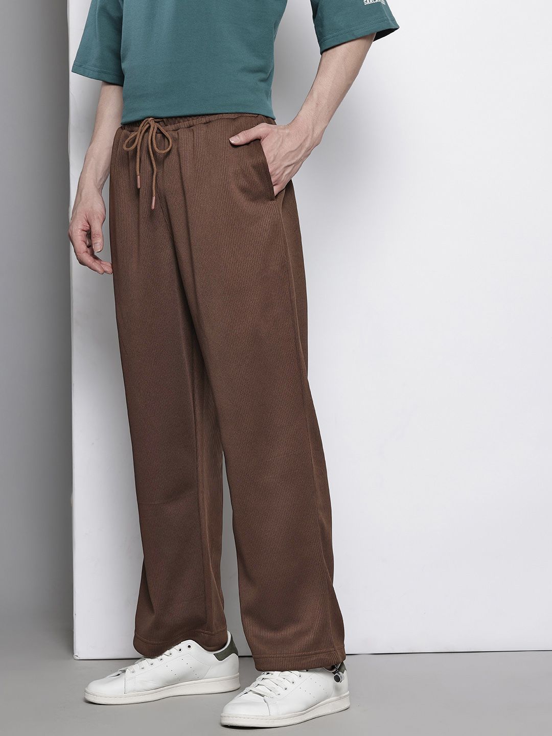 Men's Pink Relaxed Fit Street Joggers