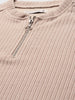 Men's Beige Relaxed Fit Textured Street Sweatshirt