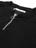 Men's Black Relaxed Fit Textured Street Sweatshirt