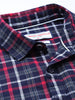 Men's Blue Slim Fit Checked Casual Shirt