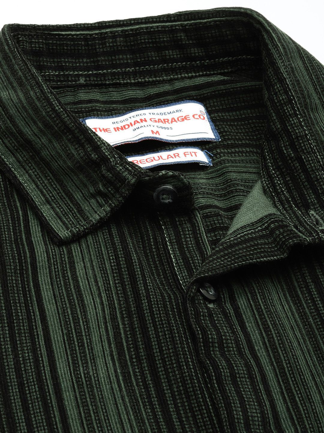 Men's Green Regular Fit Printed Casual Shirt