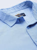 Men's Blue Regular Fit Solid Formal Shirt