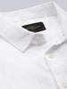 Men's White Slim Fit Textured Party Wear Shirt