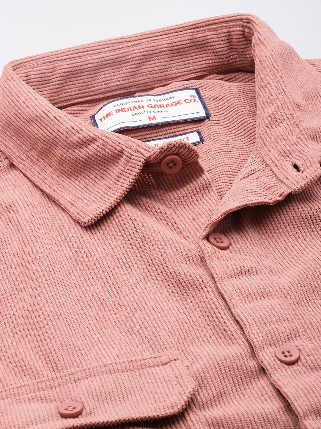 Men's Pink Regular Fit Solid Casual Shirt