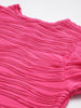 Women Regular Fit Pink Half Sleeves Dress