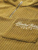 Men's Yellow Relaxed Fit Textured Street Sweatshirt
