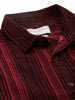 Men's Maroon Regular Fit Printed Casual Shirt