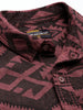 Men's Pink Relaxed Fit Textured Casual Shirt