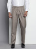 Men's Grey Relaxed Fit Formal Trousers