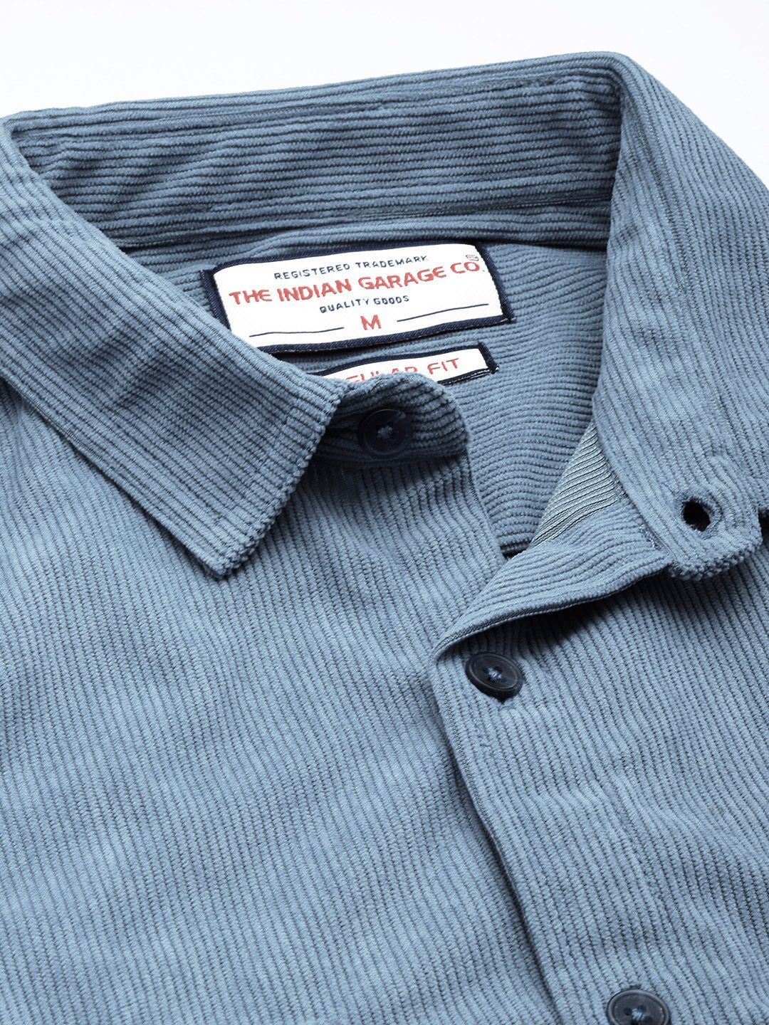 Men's Blue Regular Fit Solid Casual Shirt