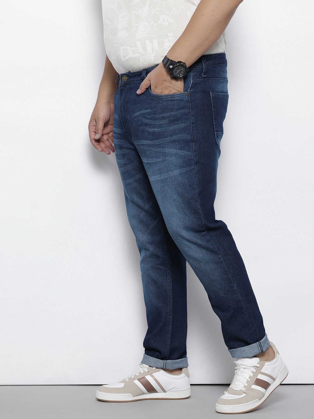 Men's Blue Slim Fit Casual Jeans