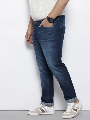 Men's Blue Slim Fit Casual Jeans