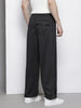 Men's Black Self Design Relax Wide Leg Fit Joggers