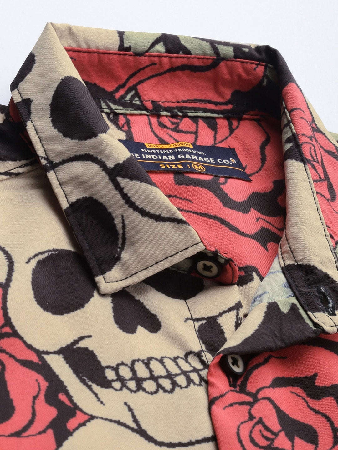 Men's Black Slim Fit Printed Casual Shirt